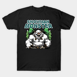 Snowman Monster Forest T-Shirt